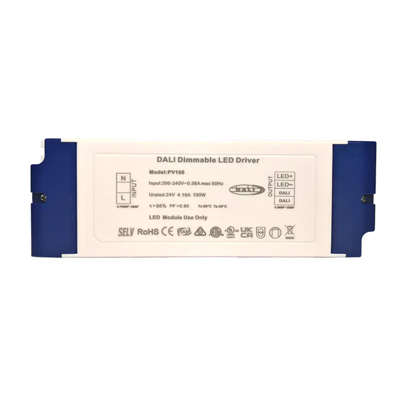 100W Constant Voltage DALI Driver for 24V Dimmable
