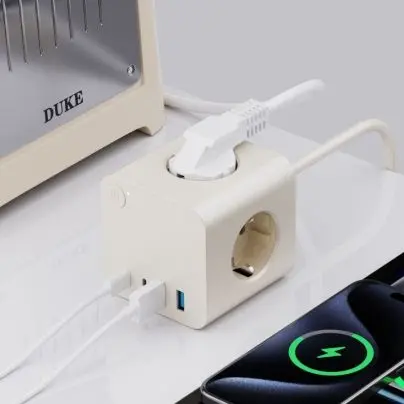 EU Power Strip with 25W PD USB 3 AC Outlets